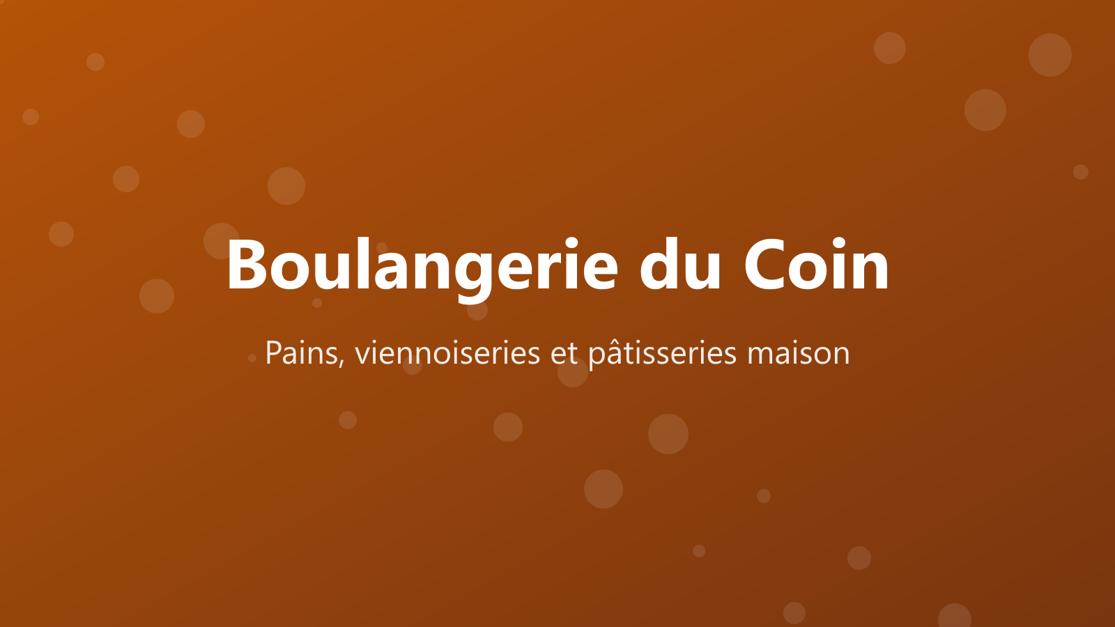 Boulangerie du Coin — bannière